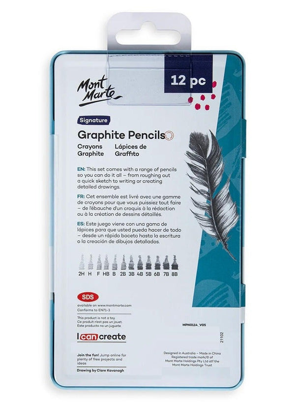 Mont Marte Signature Graphite Pencils 12Pc