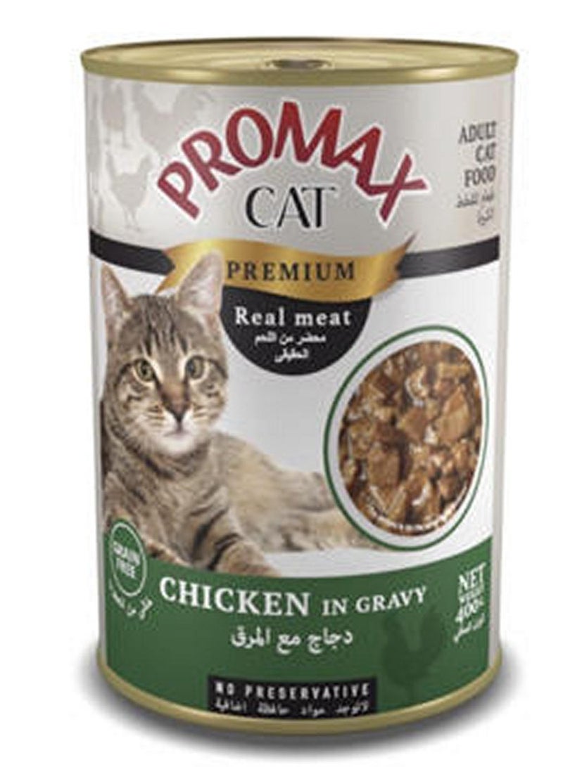 Promax Cat Premium Real Meat Chicken In Gravy 400G