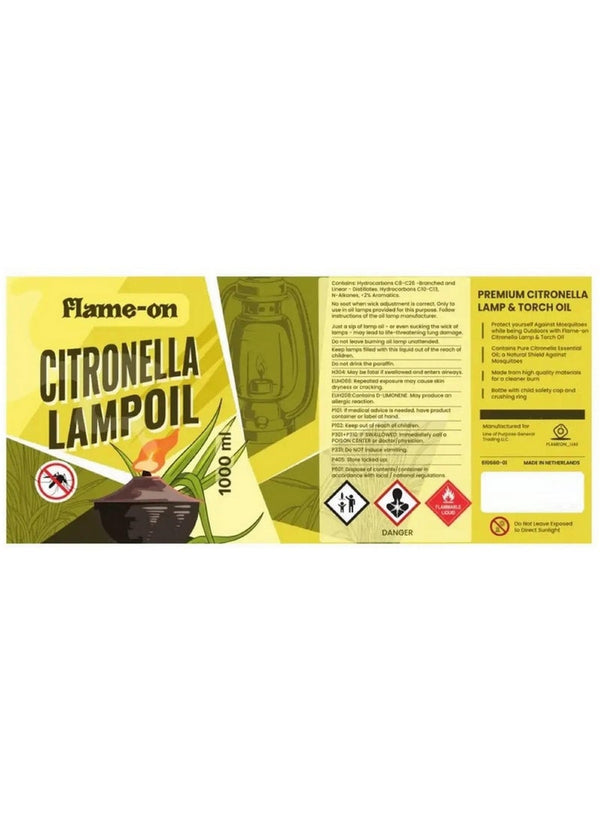 Flame-On Citronella Lamp Oil 1 L