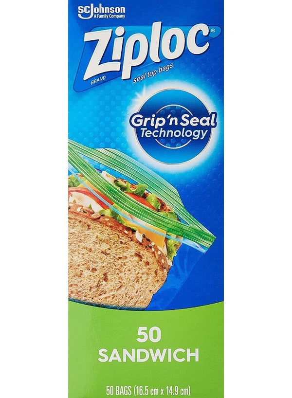 Ziploc 50 Piece Sandwich Bags - Clear