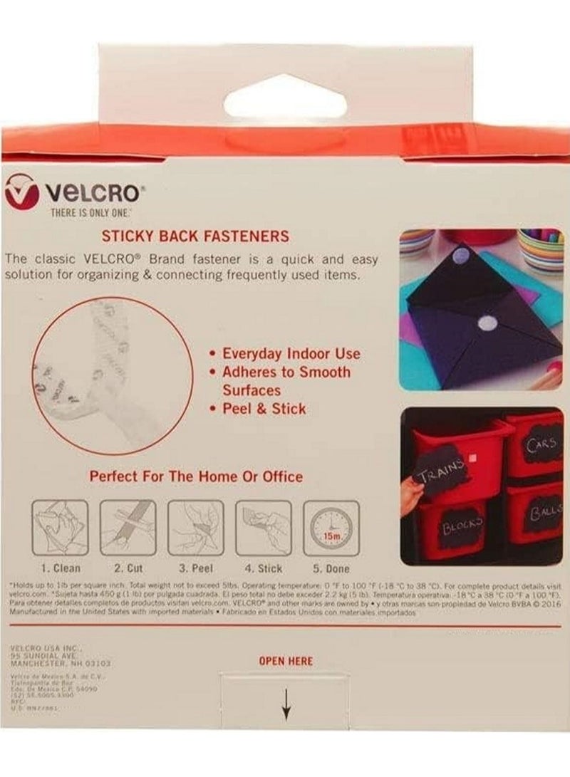 VELCRO Sticky Back Fasteners Roll 15ft x 3/4in