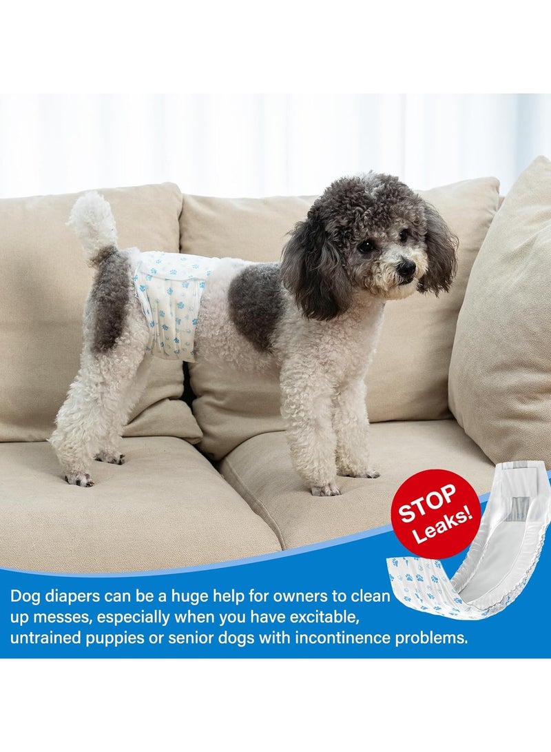 Pet Soft Disposable Male Dog Wraps - 12 Pieces