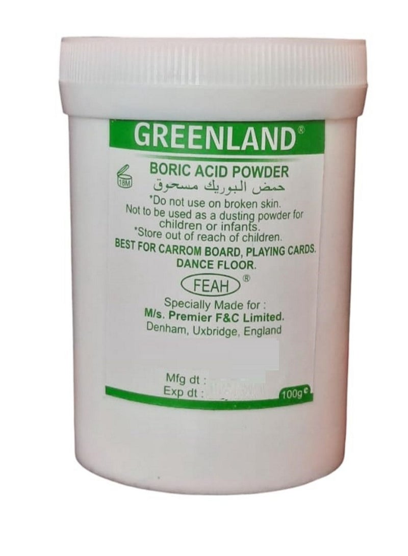Greenland Boric Acid Powder 100 G for Skin Care