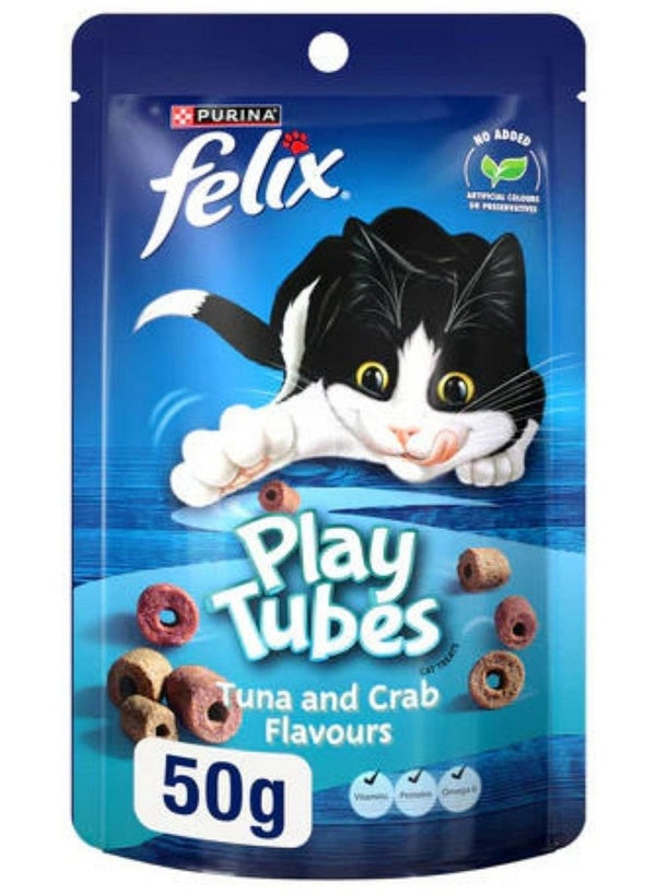 Purina Felix Play Tubes Tuna & Crab Cat Treats