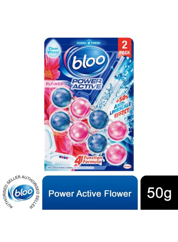Bloo Power Active Flowers Toilet Rim Block 100G