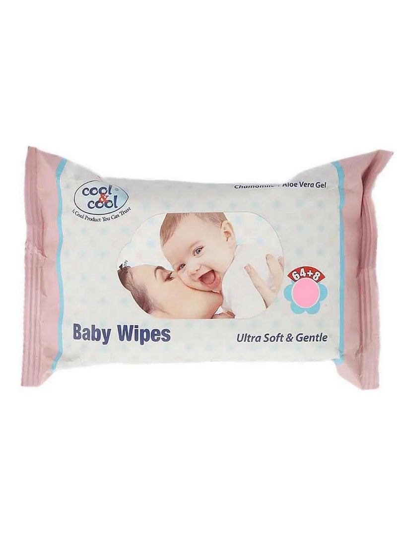 Ultra Soft Baby Wipes 72 Pcs - Cool & Cool