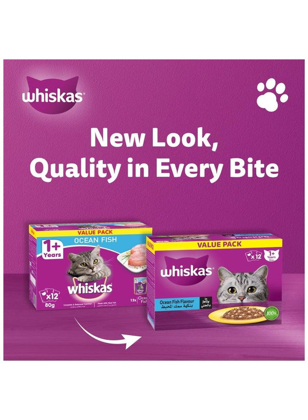 Whiskas Ocean Fish In Jelly Wet Cat Food