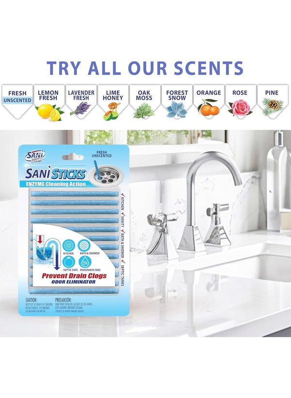 Sani Sticks Drain Cleaner 24 Count - Sani Sticks