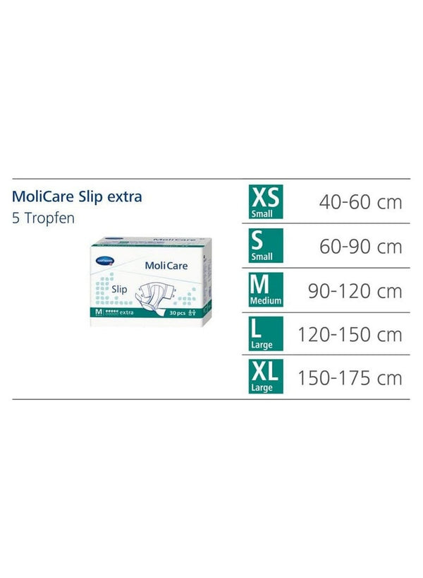 Hartmann Molicare Slip Green Drops Large Adult Diaper