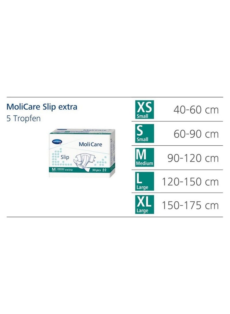 Hartmann Molicare Slip Green Drops Large Adult Diaper