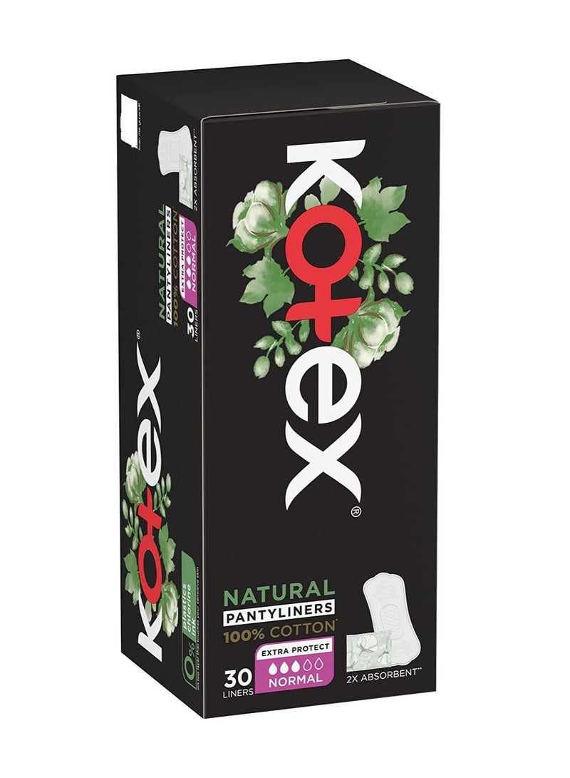 Kotex Natural Cotton Normal Pantyliners 30