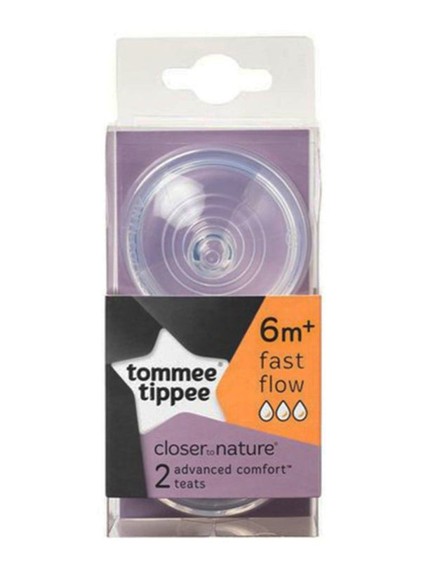 Tommee Tippee Fast Flow Teats Pack Of 2, 6m+