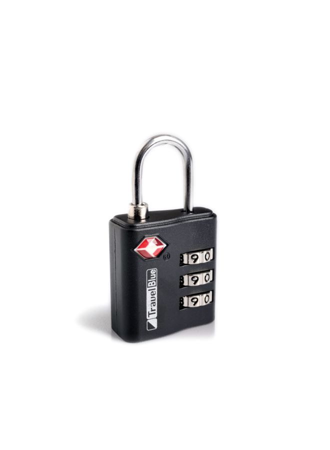 Travel Blue Combination Door Lock Black