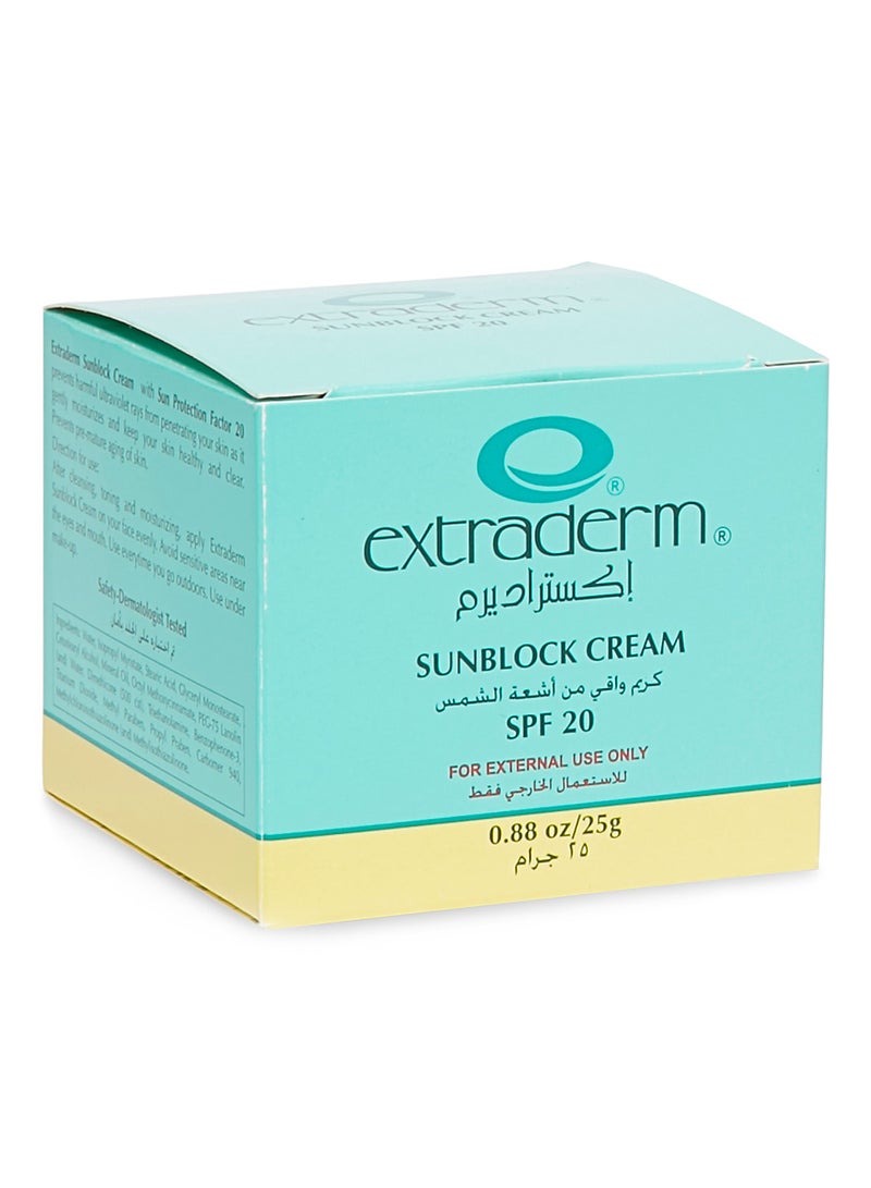 Extraderm Sunblock Cream - SPF 20 25grams