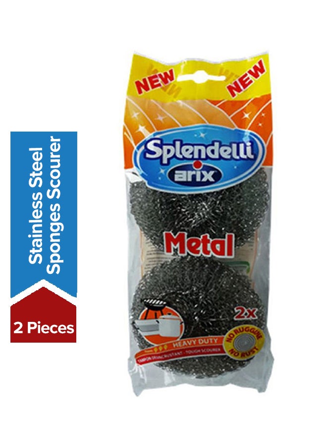 Arix Stainless Steel Sponges - Set of 2