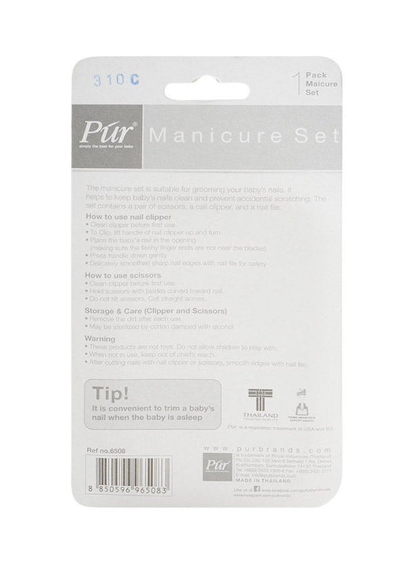 Pur Manicure Set Silver/Blue - Pur