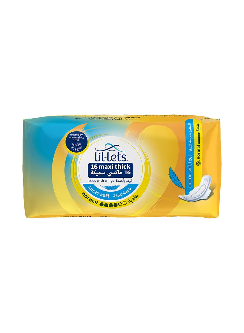 Lil-Lets Maxi Thick Pads With Wings