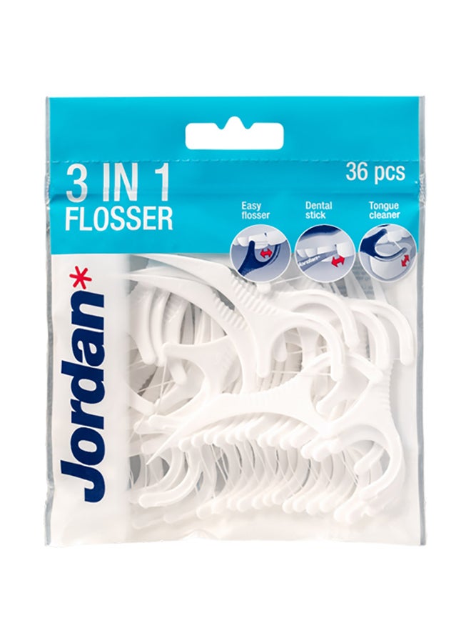 Jordan 3-In-1 Dental Flosser Multicolor by Jordan