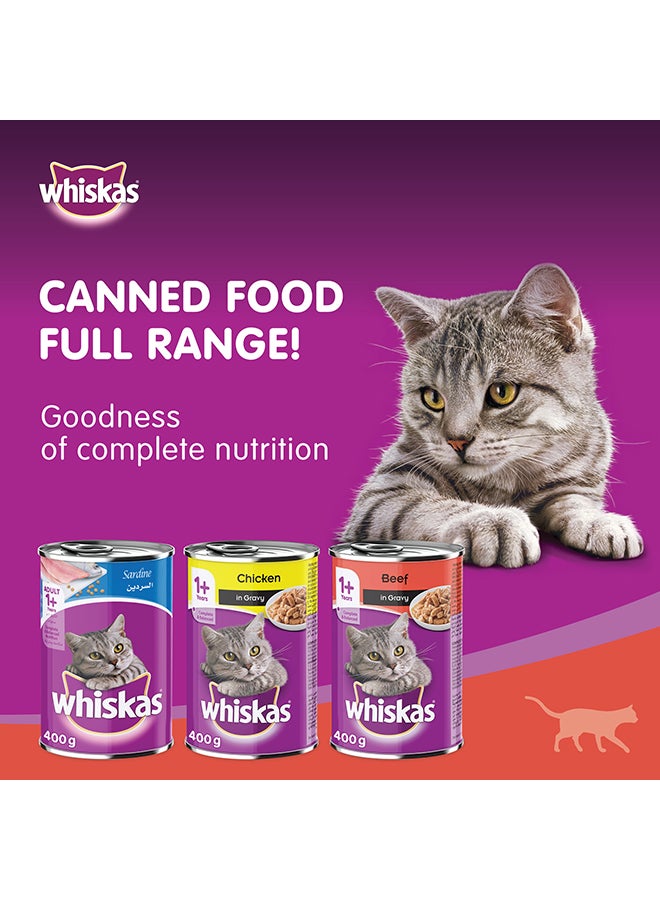Whiskas Beef In Gravy Wet Cat Food 400g