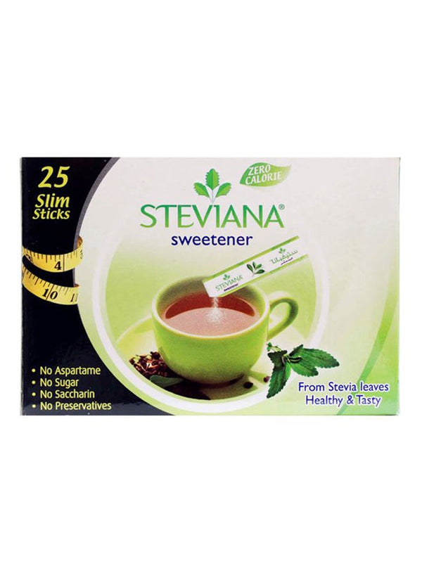 Steviana Slim Sticks Sweetener 25 Pieces