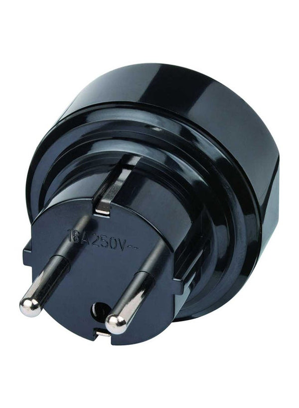 Brennenstuhl Earthed Travel Adaptor Black/Silver
