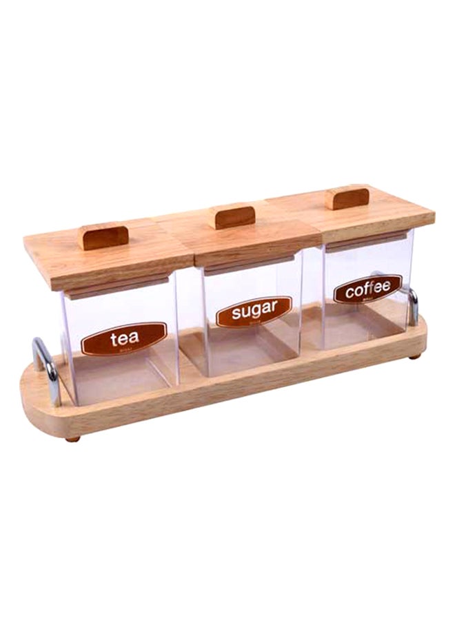 BILLI 3-Piece Wooden Canister Set