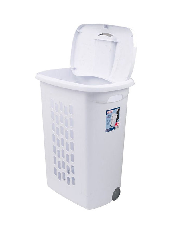 Sterilite Laundry Hamper With Wheels White/Grey