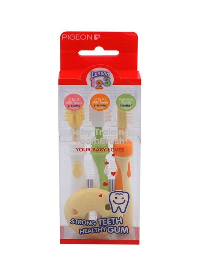 Pigeon 3-Piece Training Toothbrush Set for Babies