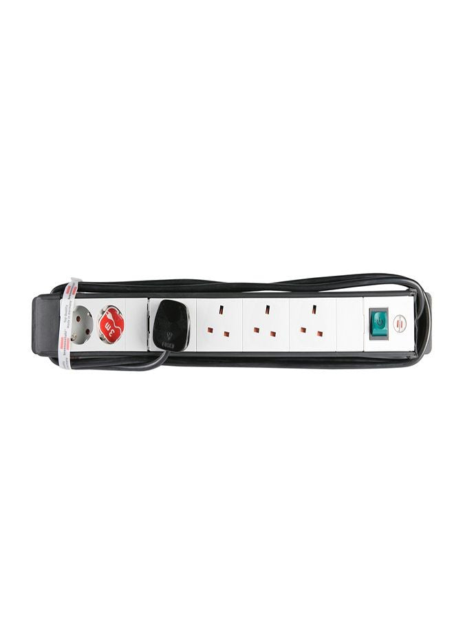 Brennenstuhl 2-CEE Extension Lead 3m Black/White/Green
