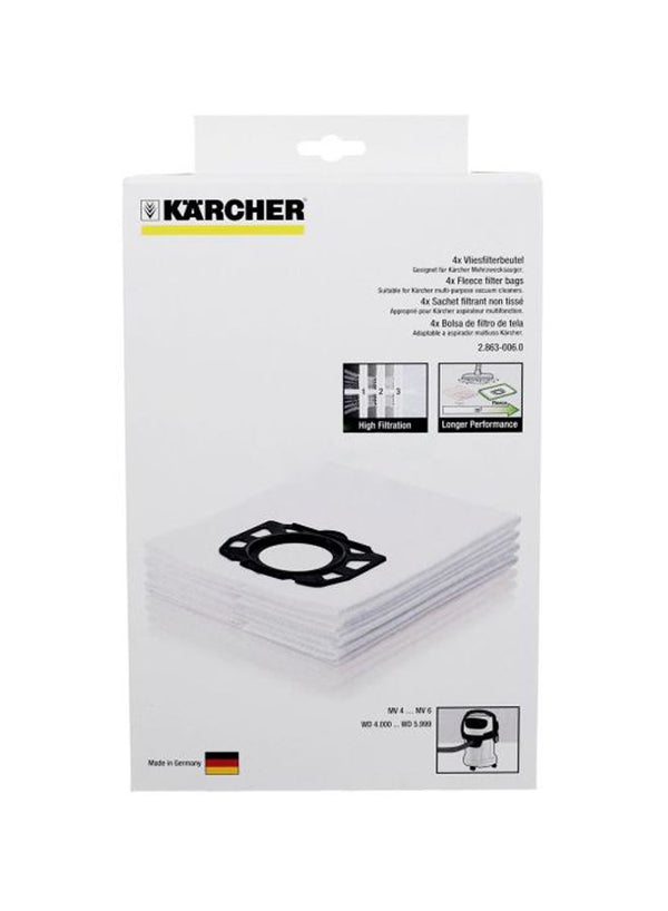 KARCHER 4-Piece Filter Fleece Bags Set