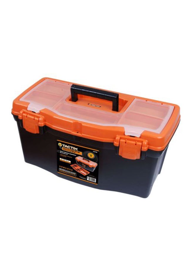 Tactix Plastic Tool Box Orange/Black