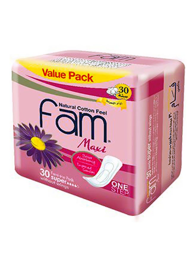 Fam 15-Piece Maxi Wings - Sanitary Napkins