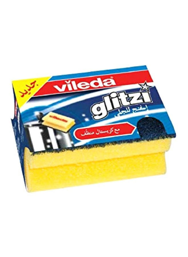 Glitzi Dish Washing Sponge Yellow/Black by Generic