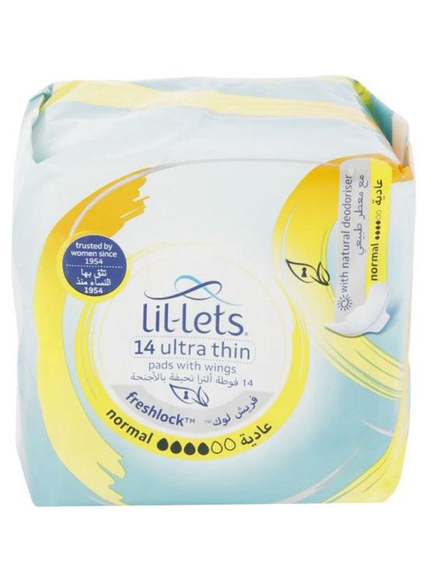 Lil-Lets Ultra Thin Sanitary Napkins, 14 Count