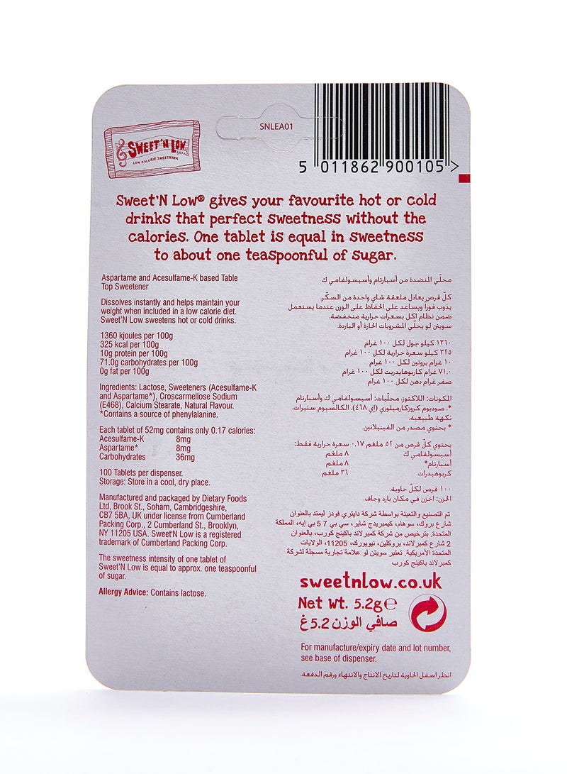 Sweet'N Low Sweetener Tablets 100 Count