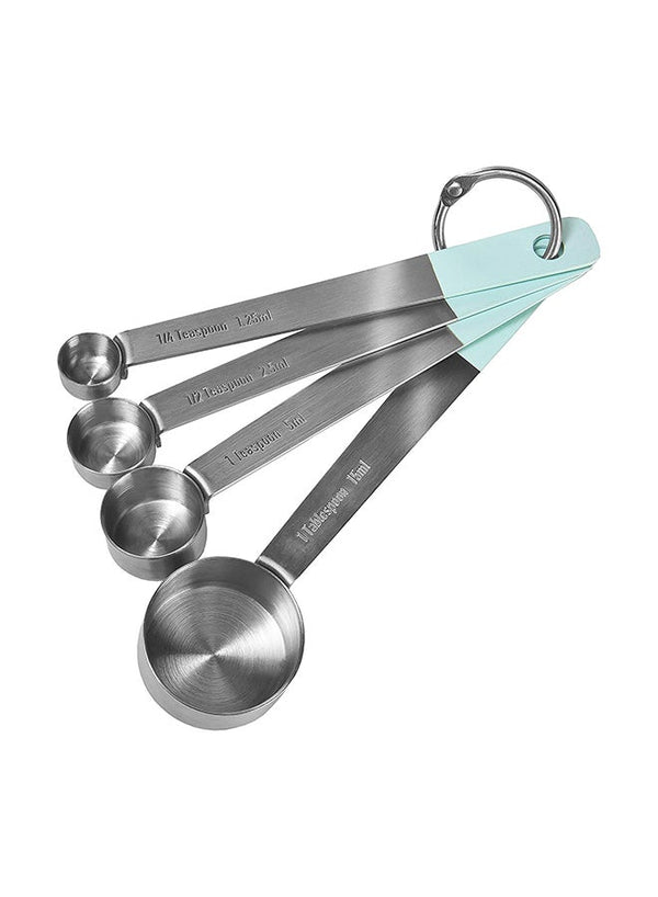 JAMIE OLIVER 4-Piece Measuring Spoons Set Silver