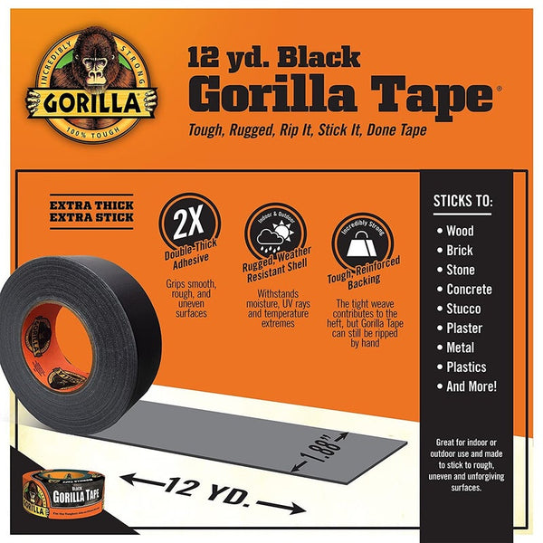 Gorilla Duct Masking Tape Black