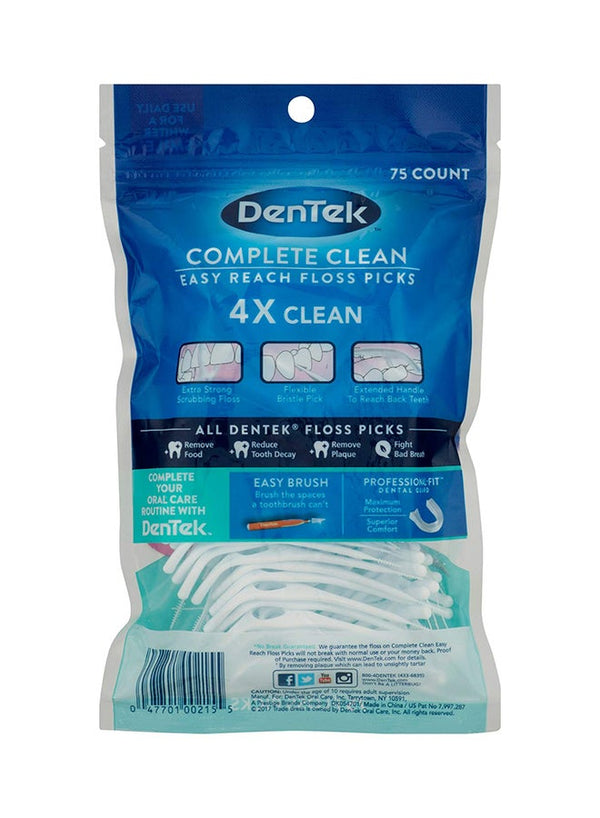 Dentek 75-Piece Floss Picks White