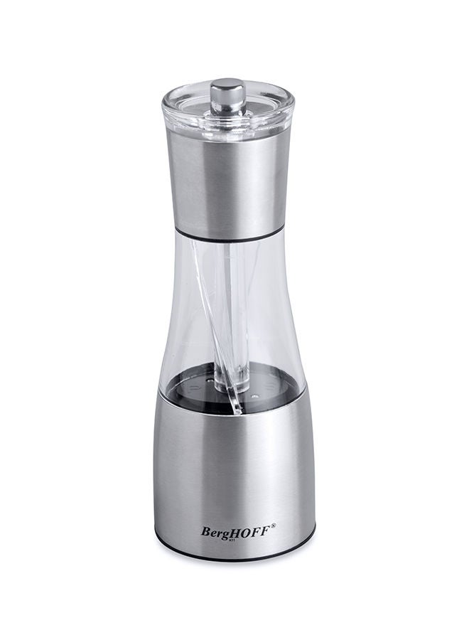Berghoff Salt And Pepper Mill Silver/Clear 19centimeter