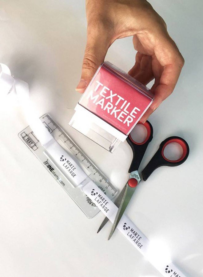 Mine Stamp Centring Ruler with Tape Clear