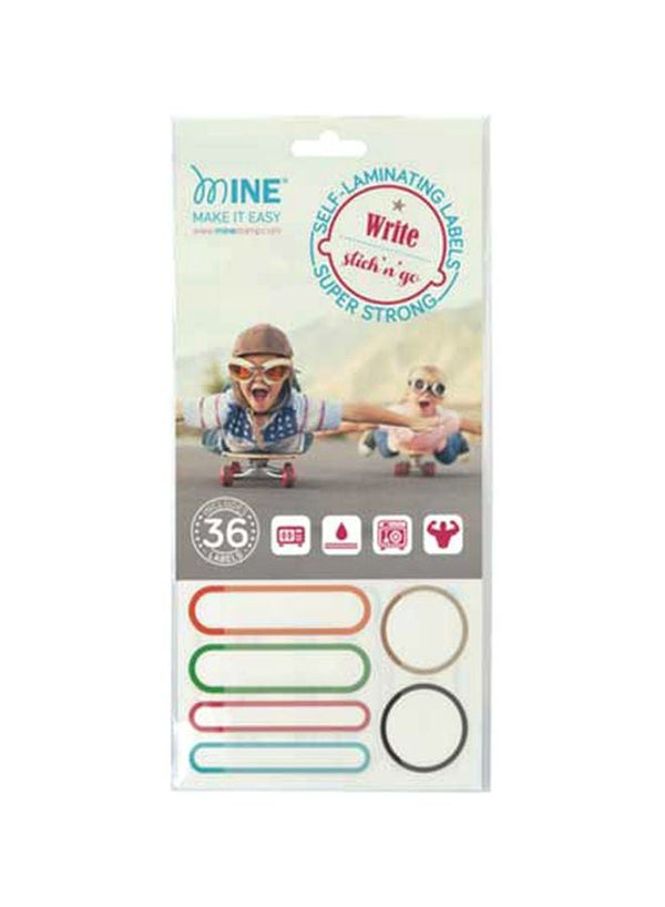 Mine Stamp Multicolour Self Laminating Labels