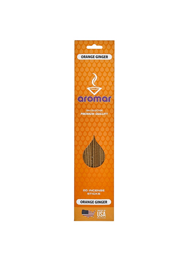 Aromar Orange Ginger Incense 20 Stick Brown