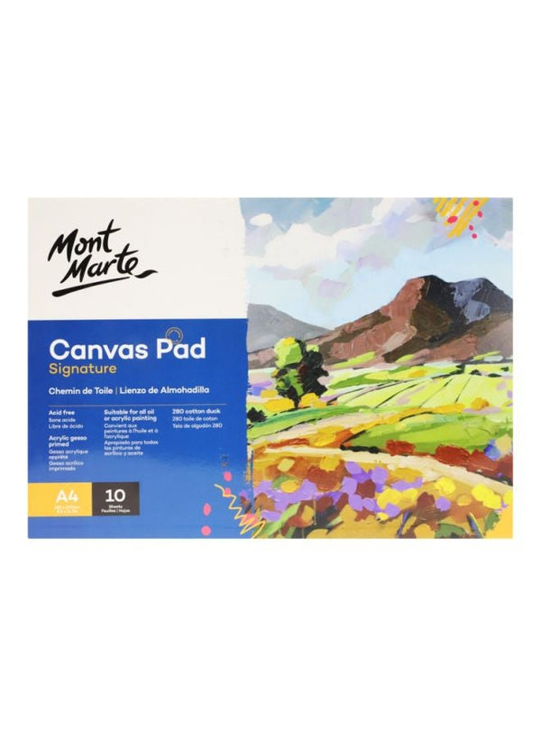 Mont Marte 10-Sheet A4 Canvas Pad - Premium Quality