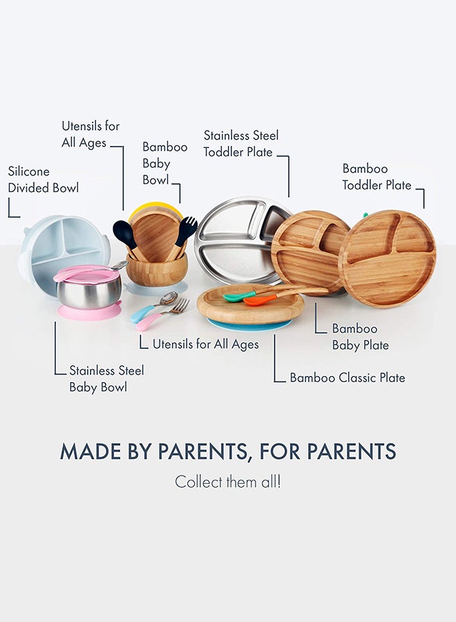 Avanchy Bamboo Suction Classic Plate and Spoon