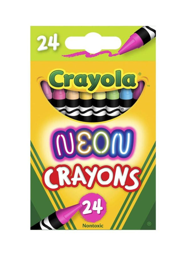 Crayola 24-Piece Neon Crayon Set