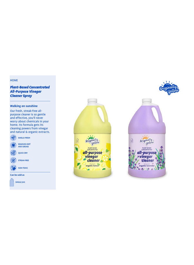 Natural Lavender Vinegar Cleaner 1.89L - Originally Yellow