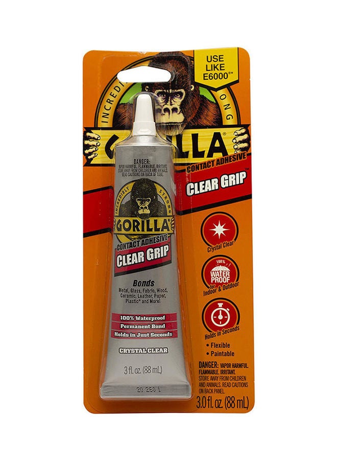 Gorrilla Clear Grip Adhesive 3 Oz Multicolour