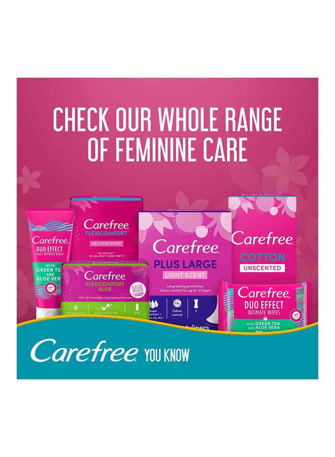 Carefree Daily Panty Liners, Cotton, Aloe - Pack of 30
