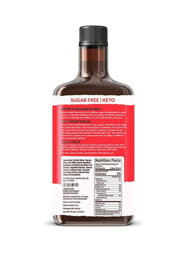 LAKANTO Monkfruit Sweetened Maple Syrup 384ml