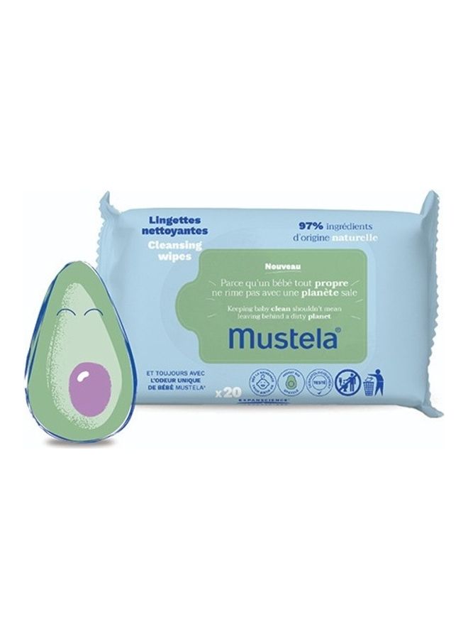Mustela Cleansing Wipes x 20 for Gentle Skin Care